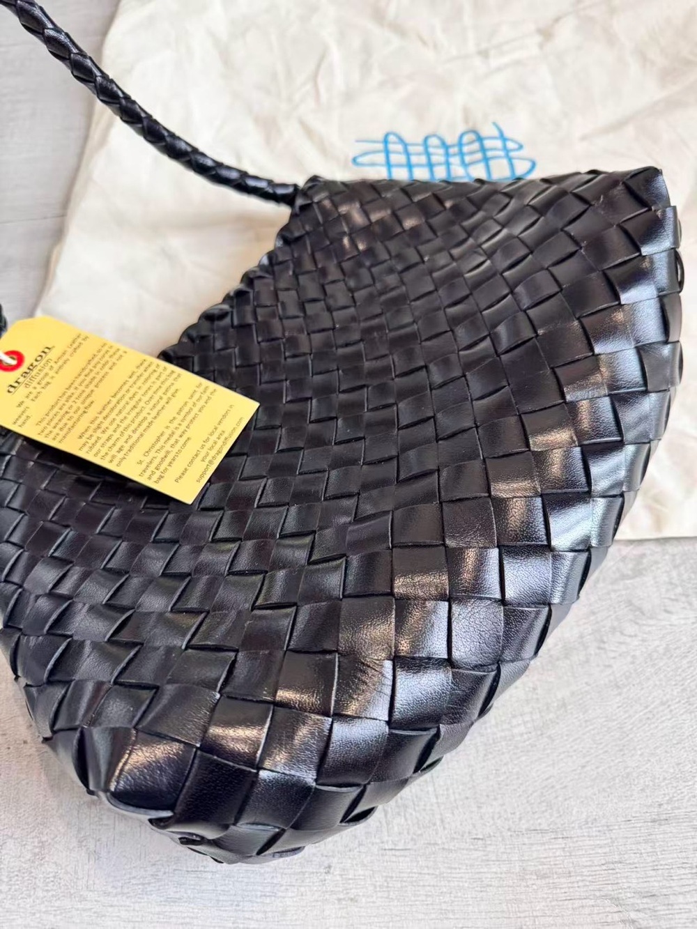 DRAGON DIFFUSION Rosanna mini woven leather tote - Picture 7 of 11